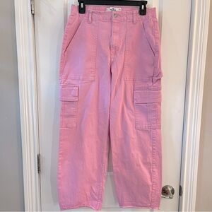 Hollister Ultra High-Rise Cargo Pants / Pink / Large